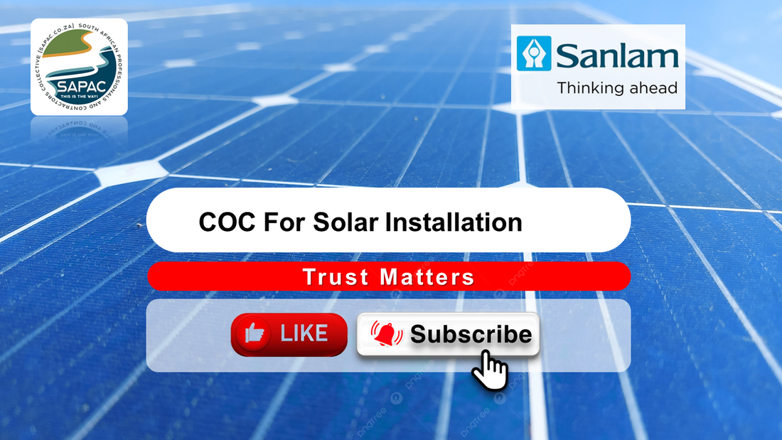 SAPAC COC for Solar Installation