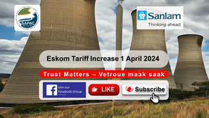 Eskom`s new tariffs : Price Hike effective 01 April 2024 South Africa