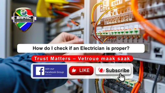 How do I check if an Electrician is properly registered in South Africa?