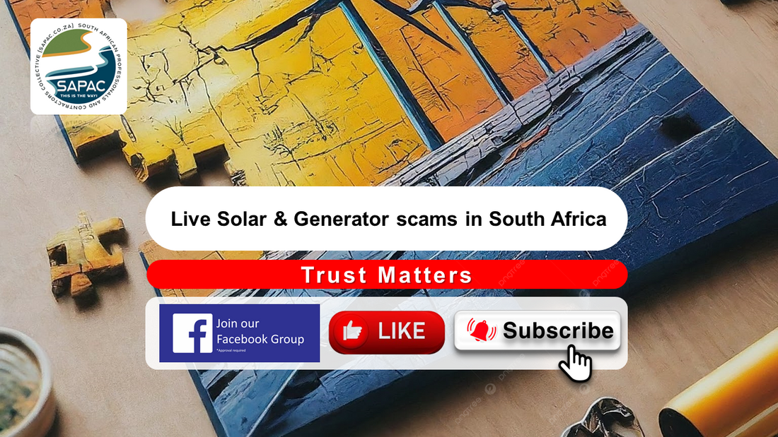 Current Live Solar and Generators scams in South Africa