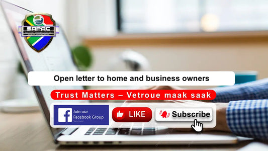 SAPAC Open Letter to Home and Business Owners in South South Africa