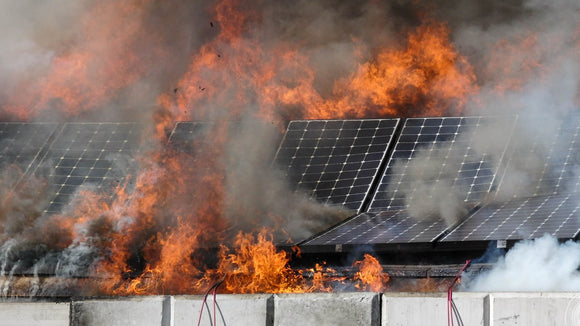 Solar panels in flames SAPAC 